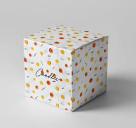 White Dotted Candle Box