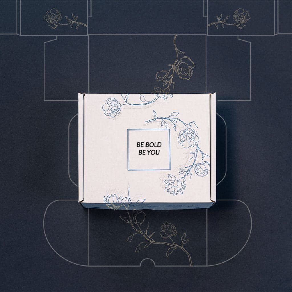 3D render of a custom printed box in Pakko’s designer