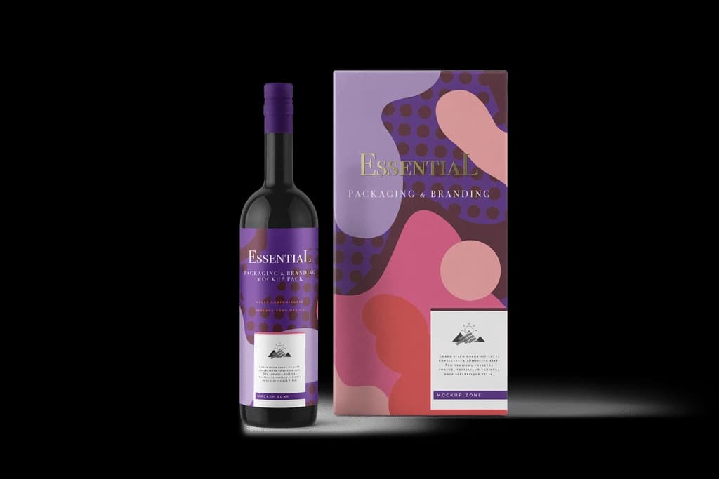 Wine Box and Bottle