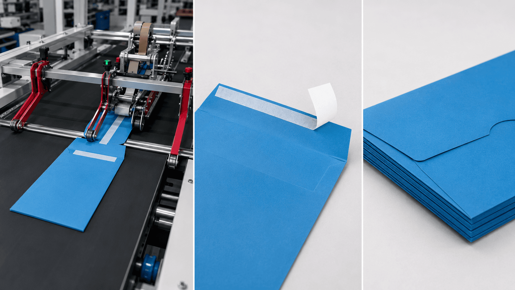 Double-sided tape applied to printed mailers
