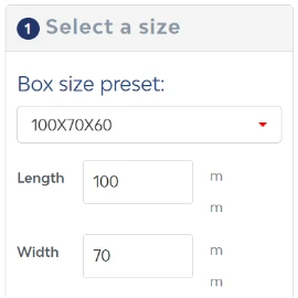 Design step one interface on Pakko’s packaging platform